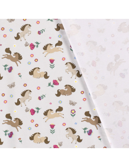 Jersey med Hästar Ljusgrå