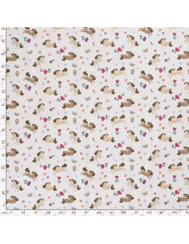 Jersey med Hästar Ljusgrå