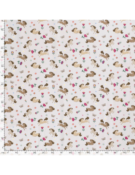 Jersey med Hästar Ljusgrå