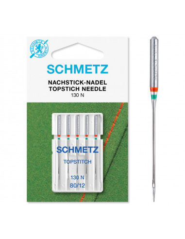 Schmetz Topstich130N Size 80 5-pack