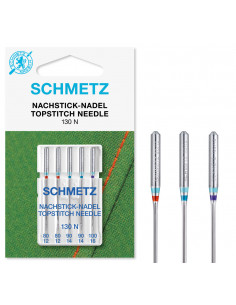 Schmetz topstitch nål 130N size 80-100 5-pack