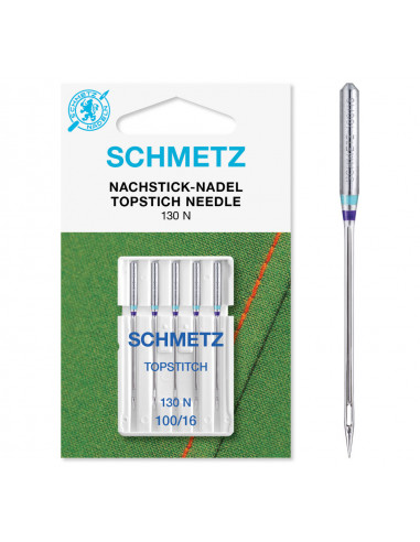 Schmetz topstitch nål 130N size 100 5-pack