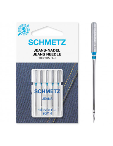Schmetz Jeans 130/705 H-J Size 90 5-pack