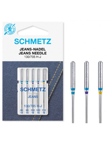 Schmetz Jeans 130/705 H-J Size 90-110 5-pack