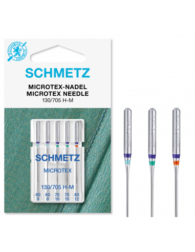 Schmetz microtex 130/705 H-M size 60-80 5-pack