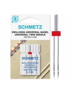 Schmetz tvillingnål universal 130/705 H, HAx1 ZWI 2,5mm/80