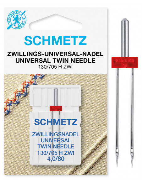 Schmetz tvillingnål universal 130/705 H, HAx1 ZWI 4mm/80