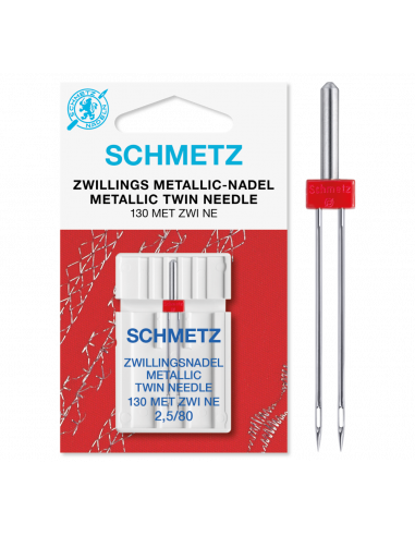 Schmetz tvillingnål metallic 2,5/80