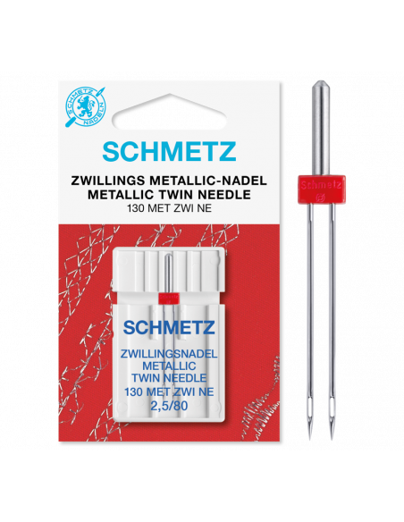 Schmetz tvillingnål metallic 2,5/80