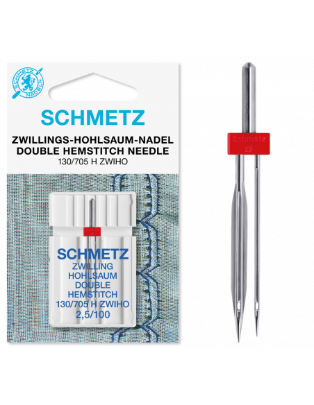 Schmetz tvillingnål hålsöm WING 2,5/100