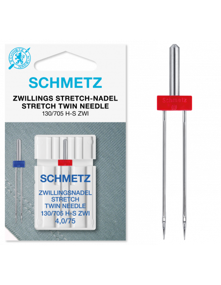 Schmetz Tvillingnål Stretch 4,0/75 1-pack
