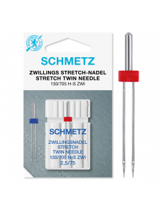 Schmetz tvillingnål stretch 2,5mm/75 1-pack