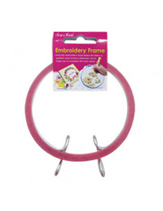 Broderbåge rund spännram 12,5cm plast