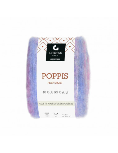 Poppis 3105 Lila/Blå melerad