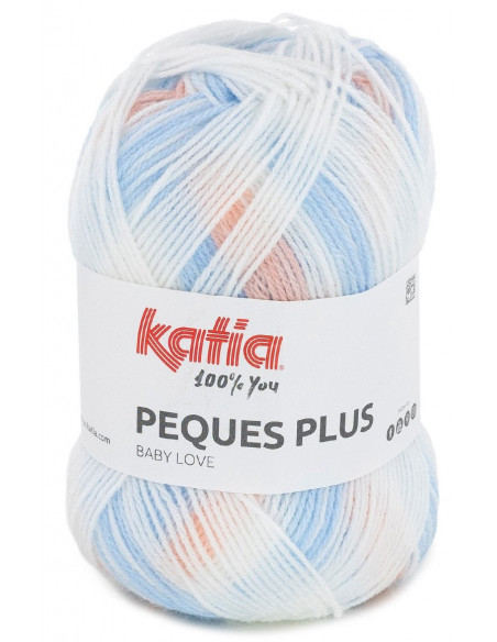 Peques Plus 80 Vit/Ljusblå/Aprikos