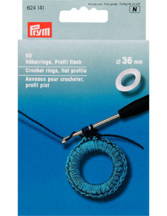 Virkringar vita 36mm 50st