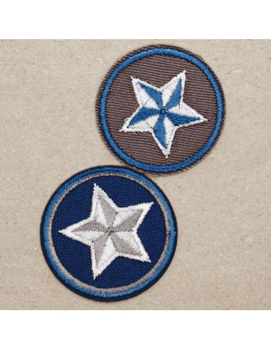 Tygmärke Navy stjärnor 2-pack