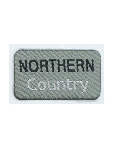Tygmärke "northern Conuntry" grå