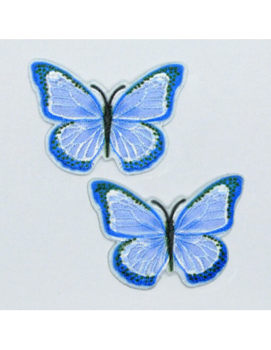 Tygmärke  Blå Fjärilar 2-pack