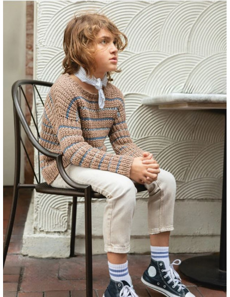 Stickbeskrivning 2405 Sebbe Sweater Junior