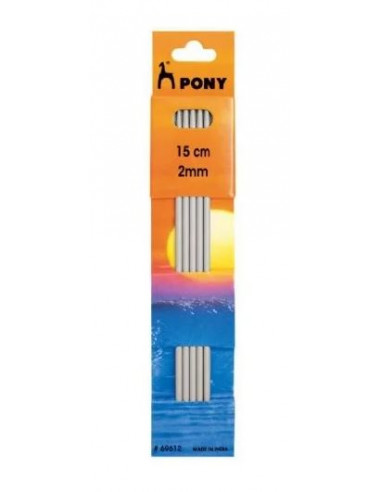 Strumpstickor Pony 15cm 2,5mm