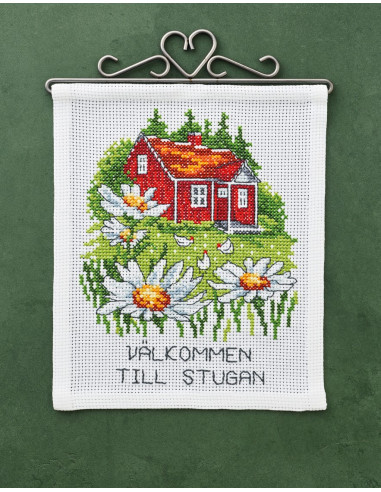 Broderikit "Välkommen till stugan"