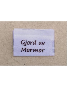 Etikett "Gjord av mormor" 3x2 cm