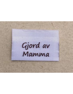 Etikett "Gjord av Mamma" 3x2 cm