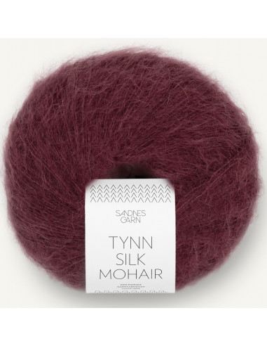 Tynn SilkMohair 4372 Djup Burgunder