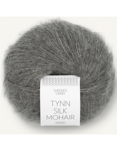 Tynn SilkMohair 1053 Mörk gråmelerad