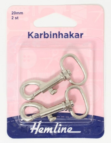 Karbinhake 20mm 2-pack