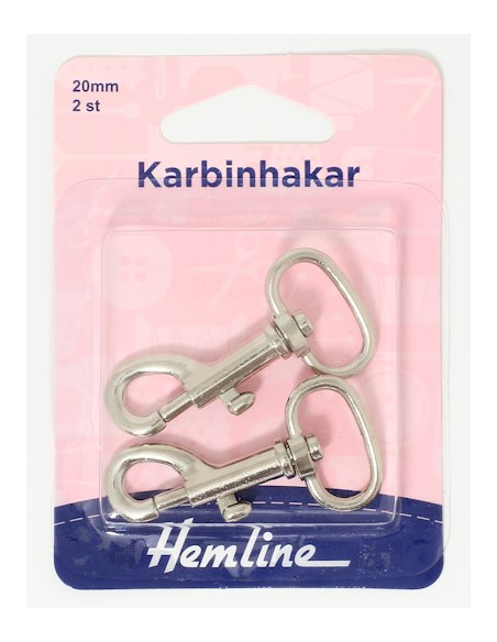 Karbinhake 20mm 2-pack