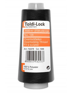 Overlocktråd Gütermann Toldi-Lock Svart