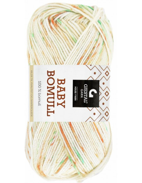 Baby Bomull 523 Grön/orange Print