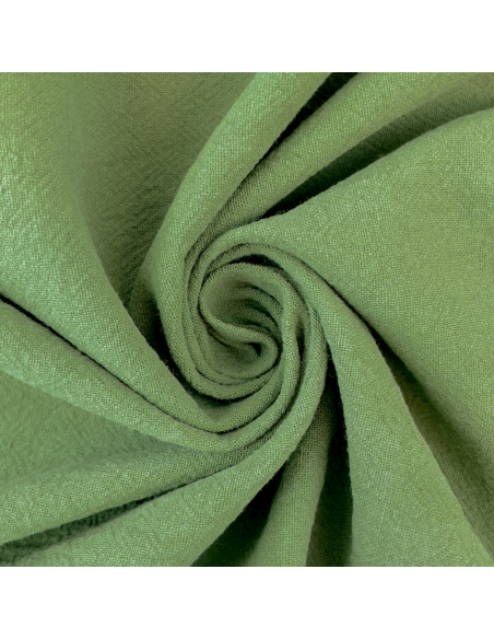 Crepe Sandtvättad Grön 100% Bomull