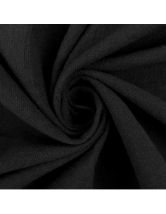 Crepe Sandtvättad Svart 100% Bomull