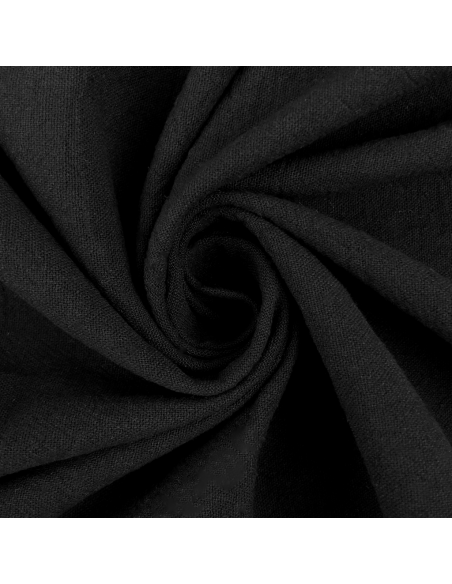 Crepe Sandtvättad Svart 100% Bomull