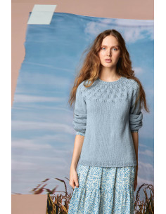 Stickbeskrivning 2104 mod 8 Snöklocka Tröja