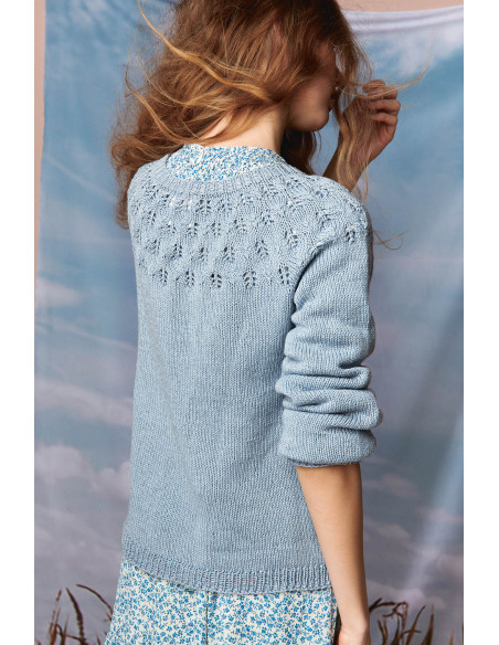 Stickbeskrivning 2104 mod 8 Snöklocka Tröja