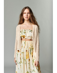 Stickbeskrivning 2104 mod 7 Lavendel kofta