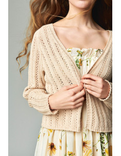 Stickbeskrivning 2104 mod 7 Lavendel kofta 2