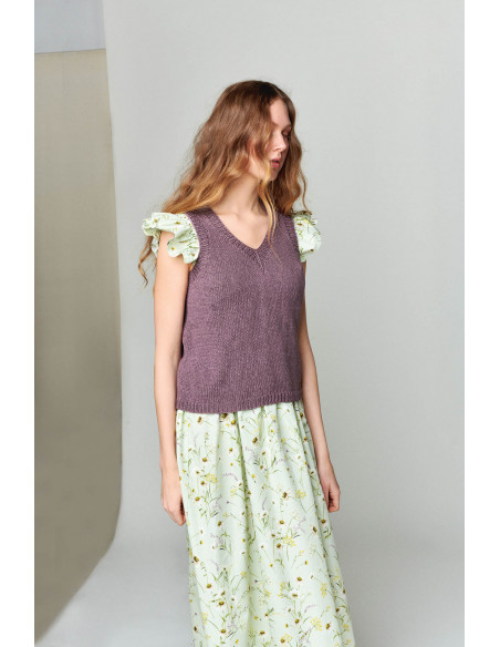 Stickbeskrivning 2104 mod 4 Linn Slipover