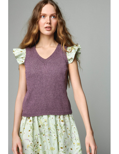 Stickbeskrivning 2104 mod 4 Linn Slipover