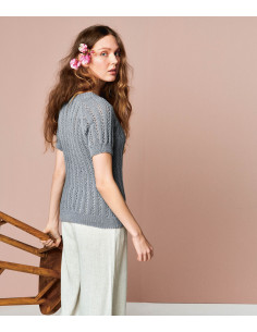 Stickbeskrivning 2104 mod 6 Lavendel T-shirt