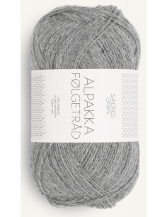 Alpakka Följetråd 1042 Gråmelerat