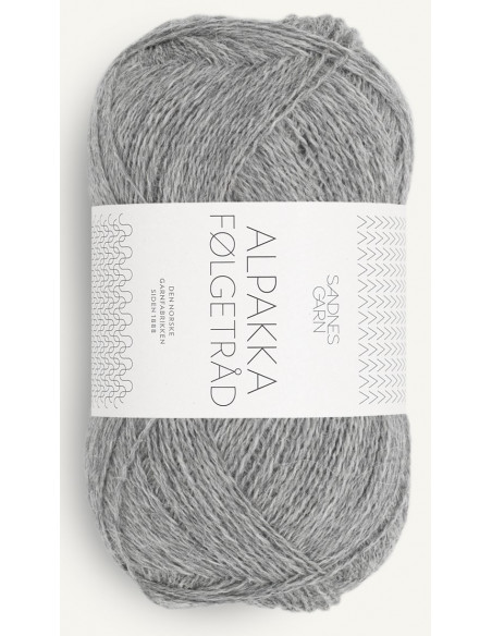Alpakka Följetråd 1042 Gråmelerat