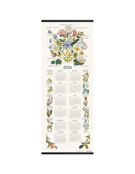 Tyg Kalender 2026 Landskapsblommor