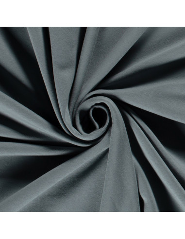 Tyg French Terry Flossad Stålblå