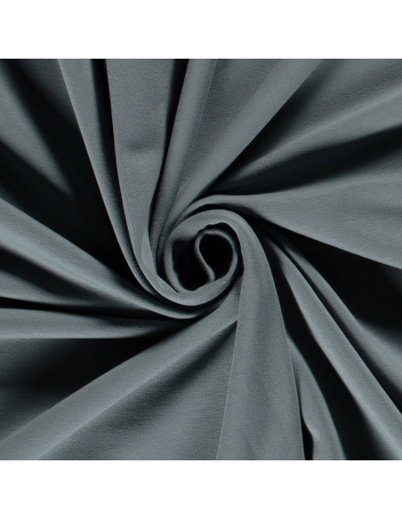 Tyg French Terry Flossad Stålblå