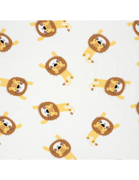 Jerseytyg Vit med Lejon